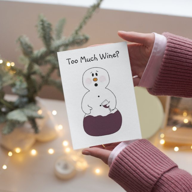 För mycket Vin-julkort Helgkort (Skapare uppladdad)