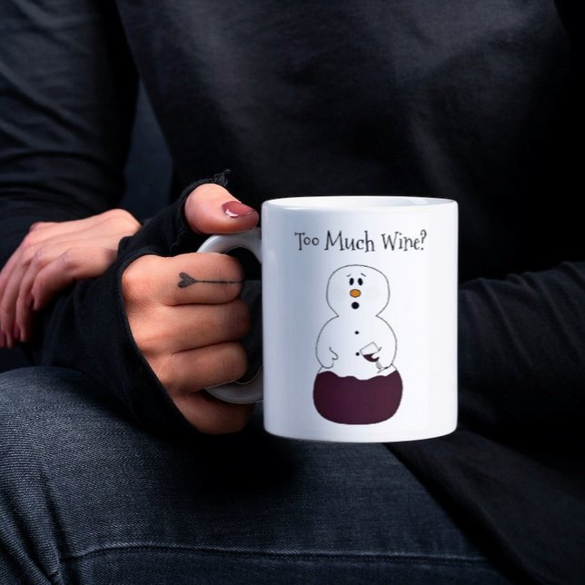 För mycket Vin Snögubbe Mugg (Skapare uppladdad)