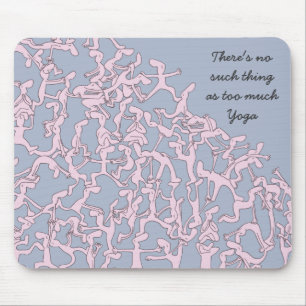 För mycket Yogamousemat, rosa Musmatta