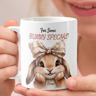 För någon särskild kanin Cute Easter Coquette Bunn Kaffemugg