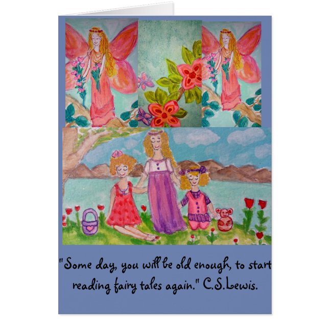 För någonsin sagor! hälsningskort (Framsidan)