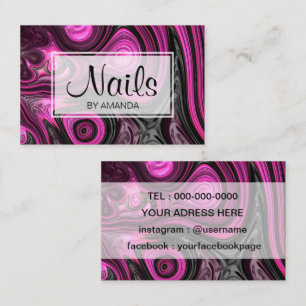 För NailArt för Pedicure för nagelnagelkonstnä Visitkort