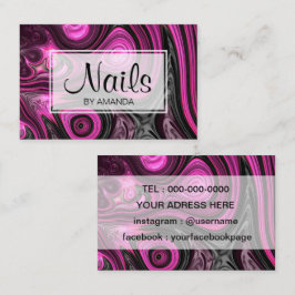 För NailArt för Pedicure för nagelnagelkonstnär Visitkort