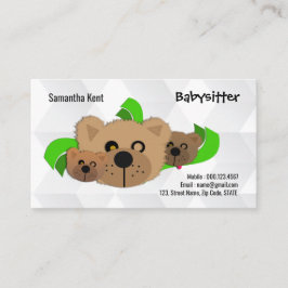 För nallemammor för Babysitter gullig visitkort
