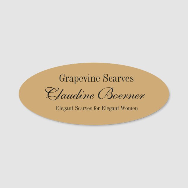 För namn brickaemblem för anpassade magnetisk oval namnbricka (Framsida)