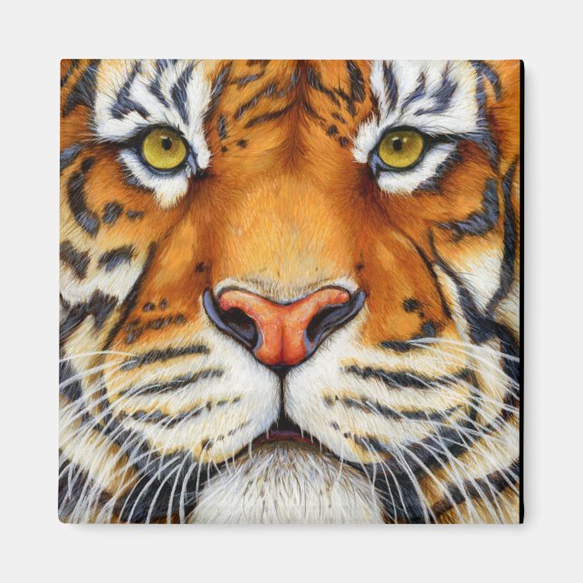 För nära - Sibiriska tigermagnet Magnet (Framsidan)