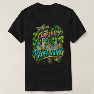 För närvarande förökande färggranna krukväxtstickl t shirt
