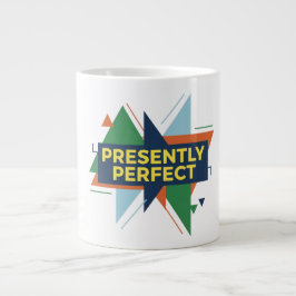 För närvarande perfekt abstrakt modern design jumbo mugg