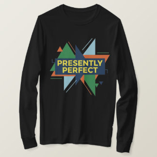 För närvarande perfekt abstrakt modern t shirt