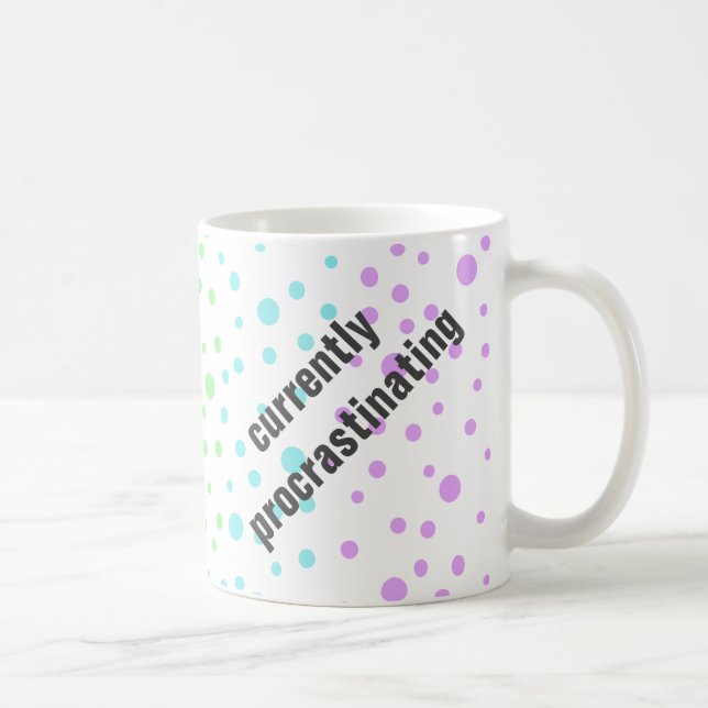 För närvarande proklamerande - Polka Dot Funny Mug Kaffemugg (Höger)