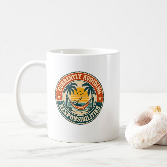 För närvarande undviker ansvar  kaffemugg (Med munk)