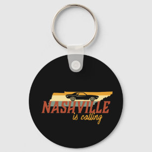 För Nashville Tennessee USA för vintage Retro Nyckelring