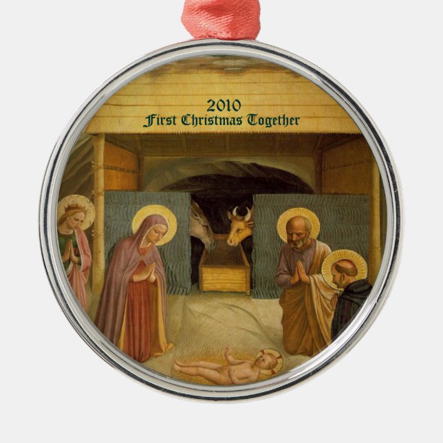 För Nativity första för jul daterade Julgransprydnad Metall (Framsidan)