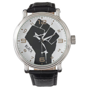 För nävevintage "för svart" svart läder armbandsur
