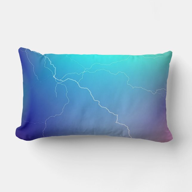 För neonblixt för abstrakt ljus kricka rosa bild lumbarkudde (Framsida)