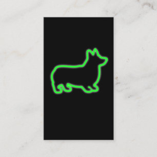 för neonCorgi för 80-tal Retro idé för gåva f Visitkort