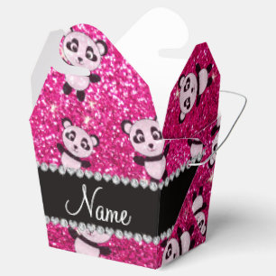 För neonshock rosa för personlig kända pandas f presentaskar