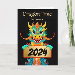 För Nephew kinesiska nya året i Dragon Helgkort