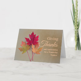 För Nephew-Thanksgivingens Ge tackkort Kort