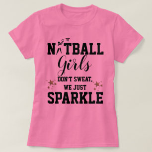 För Netballflickor för rolig spelare Themed slog T Shirt