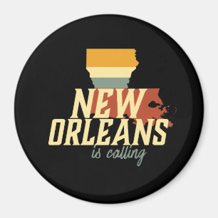 För New Orleans Louisiana USA för vintage Retro Magnet