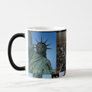 För New York för New York koppCityscape mugg natt