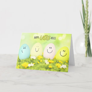 för Niece Smiling Påskäggs Helgkort