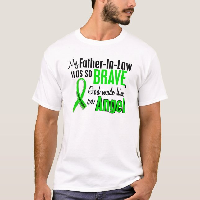För Non-Hodgkins för ängel 1 svärfar Tee Shirt (Framsida)