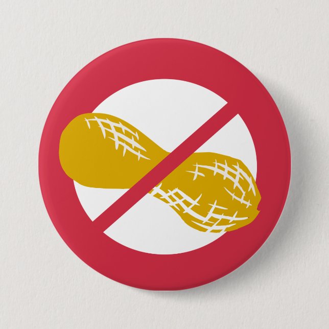 För nötallergi för röd jordnöt fria ungar knapp (Framsida)