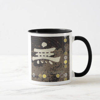 För Nothingnessdesign för Kanji "Mu" stor mugg