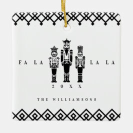 För nötknäpparefoto för svart & för vit moderiktig julgransprydnad keramik