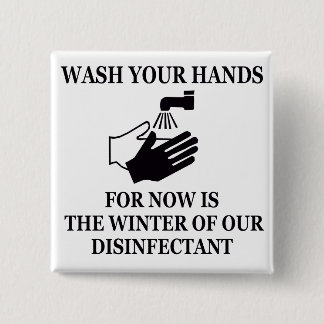 För nu är vintern av vår desinfektionsmedel knapp