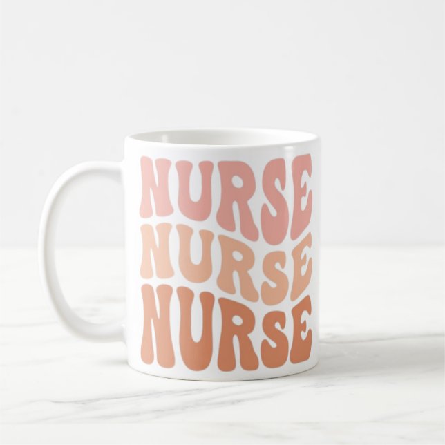 for nurse, retro nurse, nurse's day gift.  kaffemugg (Vänster)