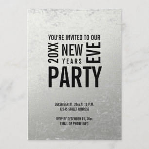 För nyårsaftonparty för silver modern inbjudan