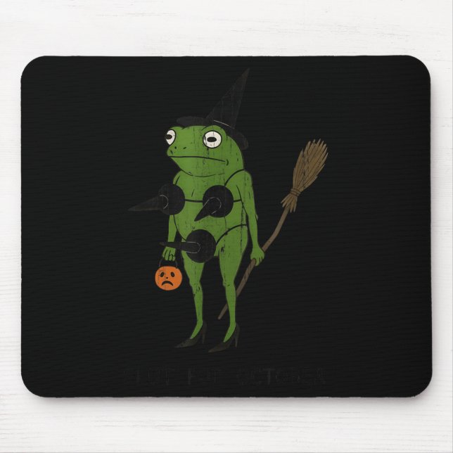 For October, Funny Halloween, Funny Witch Frog  Musmatta (Framsidan)
