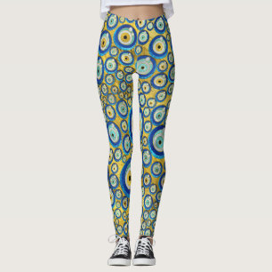För ögaamulett för grekiska blått Glass ont Leggings