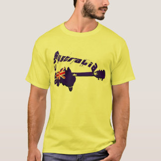 För Oi uns för Australien stenAussie gitarr T Shirt
