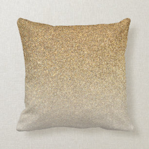 För Ombre för Fauxglitter guld- hem- dekor Kudde
