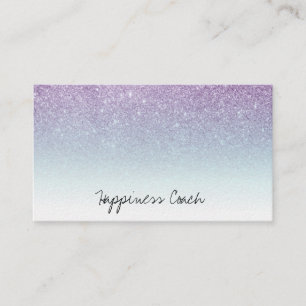 För Ombre för vit för *~*LAVENDELAQUA glitter Visitkort