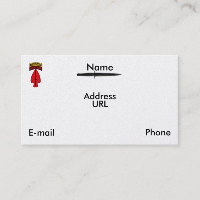 för opssof soc för usasoc lappar speciella vets visitkort (Framsida)