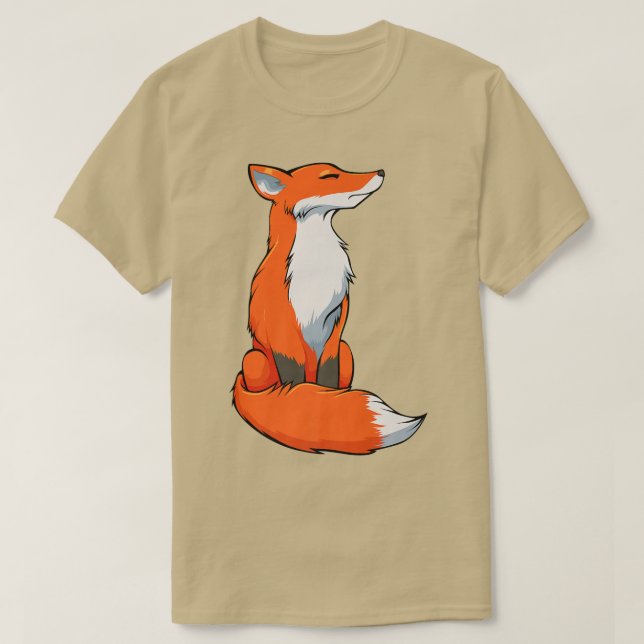 För Orange Vild Forest Andlig Nature Fläkt Animal T Shirt (Design framsida)
