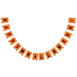 För orangew för happy halloween svart skicklig vimplar