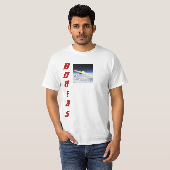 För orbitalbarkass för Boreas litet satellit- T-shirt (Hel framsida)