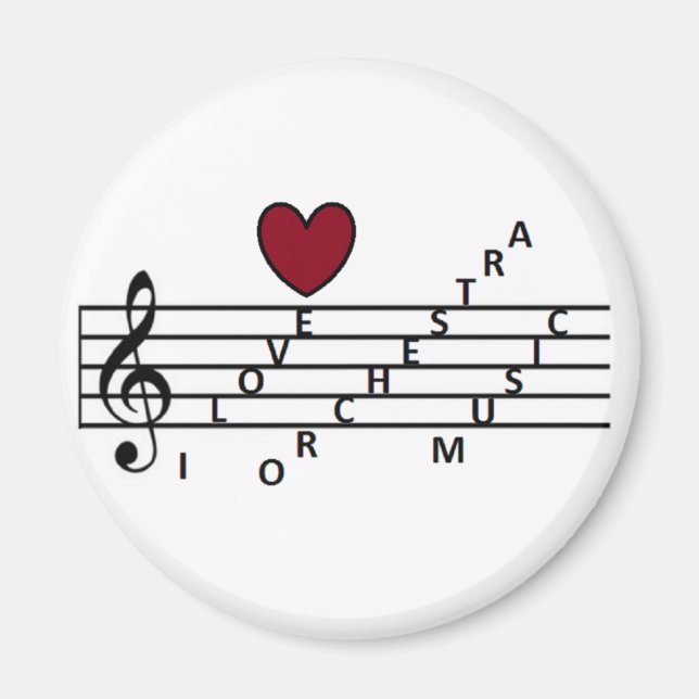 För orchistrammusiken älskare magnet (Framsidan)