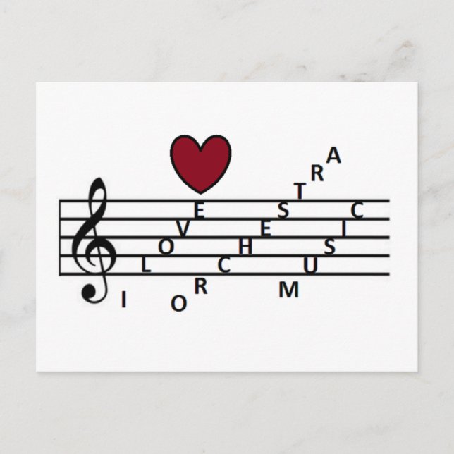 För orchistrammusiken älskare vykort (Framsida)