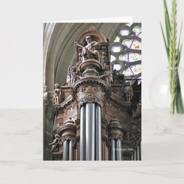 För organhälsning för St Eustache kort (Framsida)
