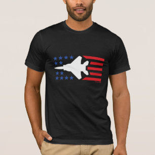 För örnjet för strejka F-15 randar för stjärn T Shirt