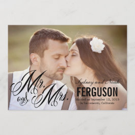 För oss Bröllop - Svart Inbjudningar