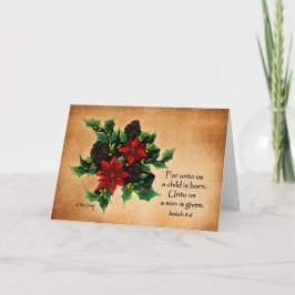 För oss föds ett barn. (Julkort) Helgkort