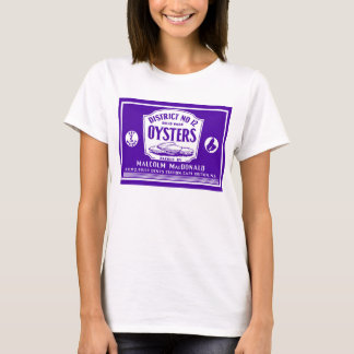 För ostronetikett för original- Retro udd Breton T-shirt